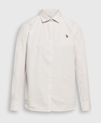 Linen-blend blouse