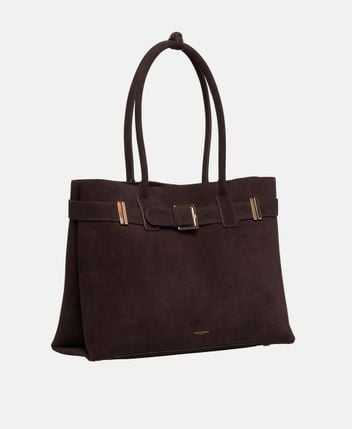 Leather tote bag