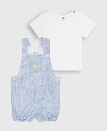 Dungarees with shirt