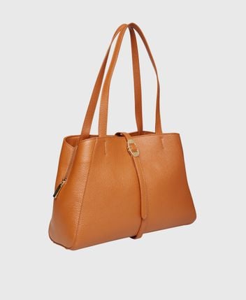 Leather shopper