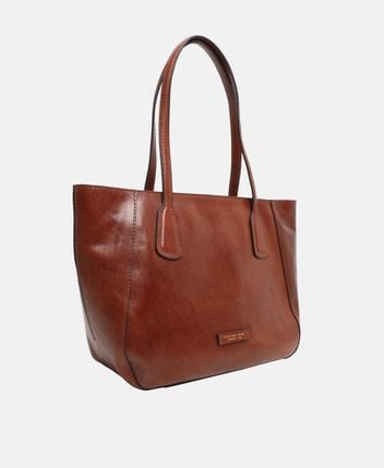 Leather tote bag