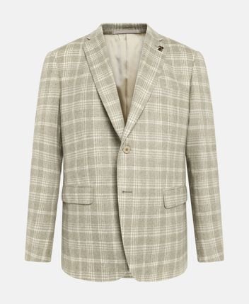 Wool-blend suit jacket