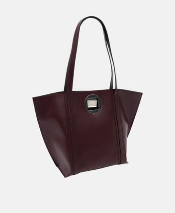 Leather tote bag