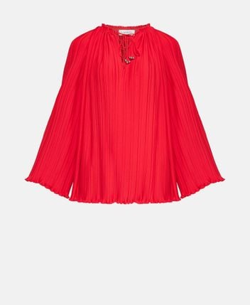 Pleated shirt blouse
