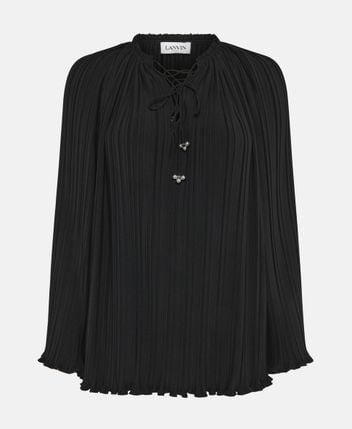 Pleated shirt blouse