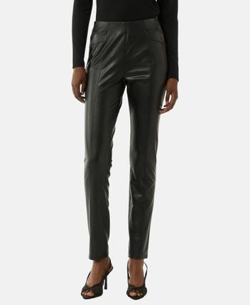 Leather-look leggings
