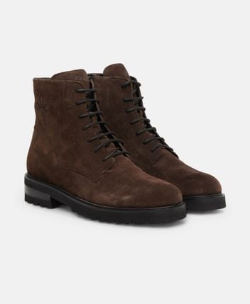 Lace-up ankle boot velo