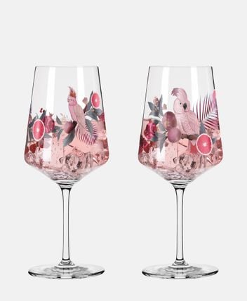 Wine glasses, set of 2 Summer Sonnet