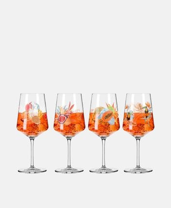 Wine glasses, set of 4 Summer rush