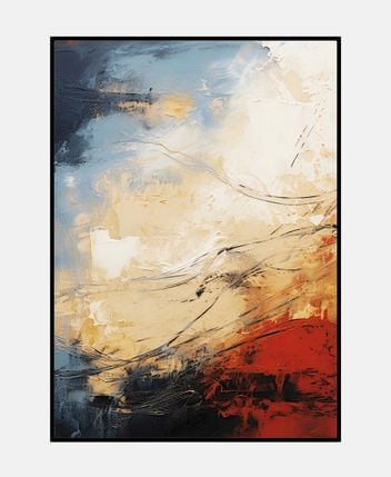 Framed picture Abstract Water and Earth