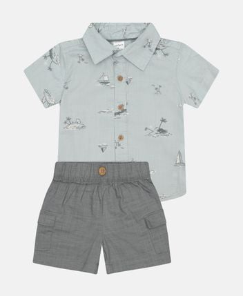 Short sleeve shirt & shorts set