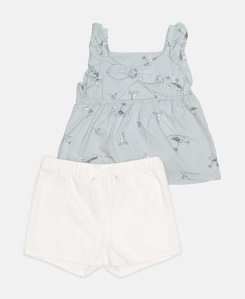 Blouse and shorts set