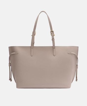Leather tote bag