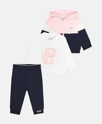 Jacket, long-sleeved top and trousers set