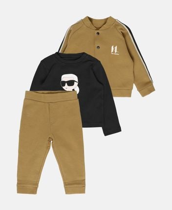 Jacket, long-sleeved top and trousers set