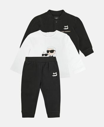 Jacket, long-sleeved top and trousers set