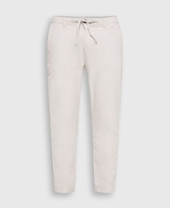 Linen-blend trousers