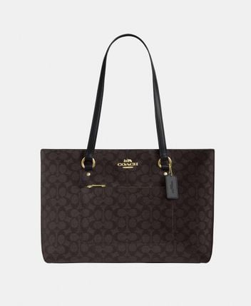 Leather tote bag