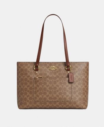 Leather tote bag