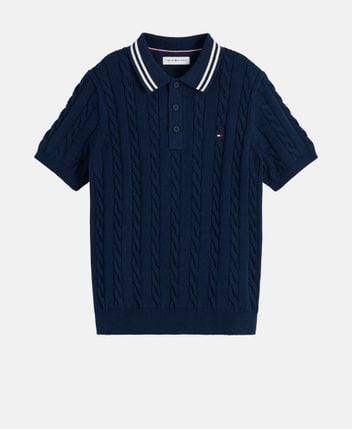 Knitted polo shirt