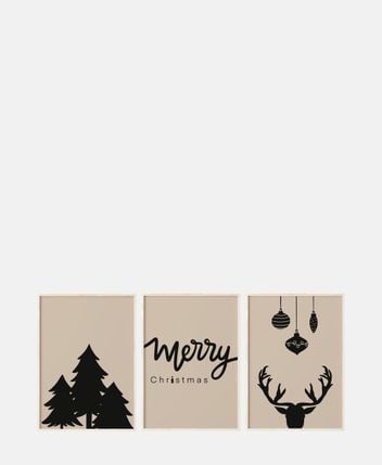 Framed pictures, set of 3