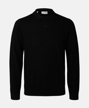 Knitted polo shirt Slhtray