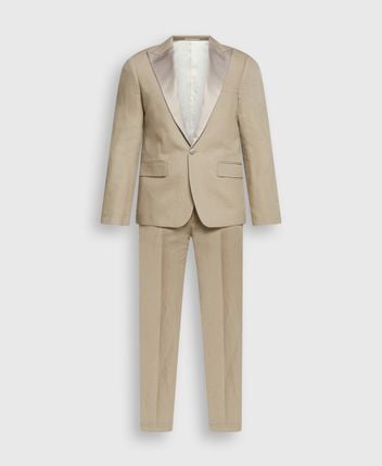 Linen-blend tuxedo