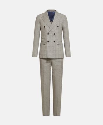 Linen-blend suit Wright