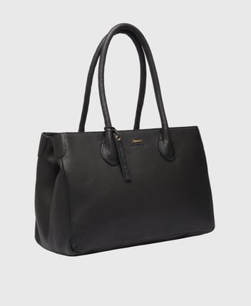 Leather tote bag