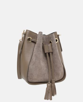 Leather bucketbag