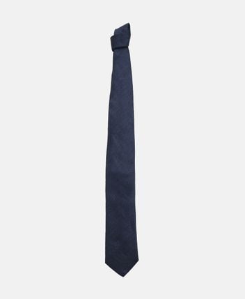 Linen-blend tie