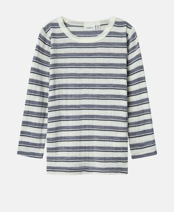 Wool long-sleeved top