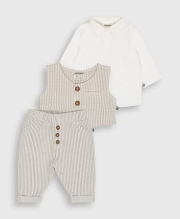 Waistcoat, shirt and trousers set