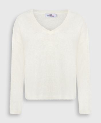 Cashmere pullover V-Pullover Kaschmir brushed