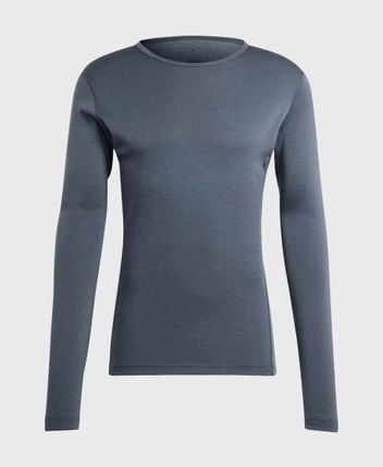 Wool long-sleeved top