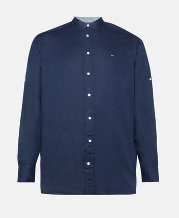 Linen-blend shirt