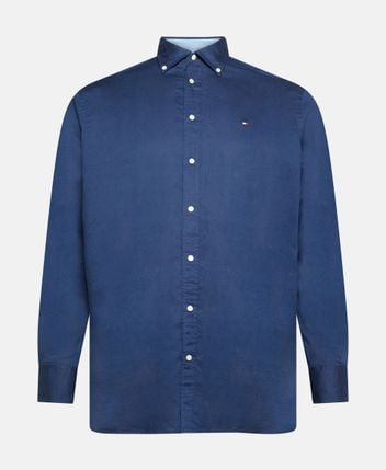 Linen-blend shirt