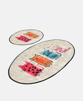 Bath mat set Baby Cats