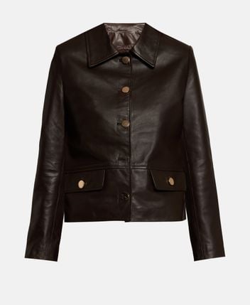 Leather jacket Fano