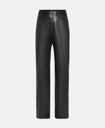 Leather-look pants