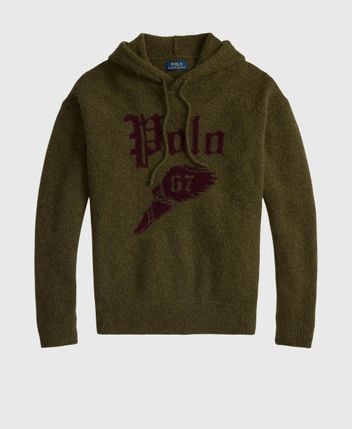 Hooded knit jumper