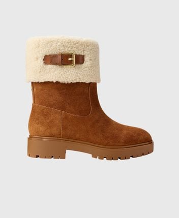 Winter boots Allyson Shearling & Suede Lace-Up Bootie