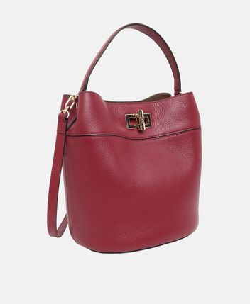 Leather bucketbag Amelia