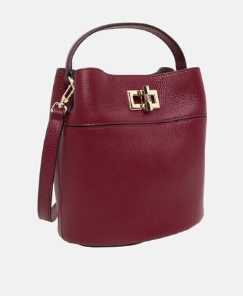 Leather bucketbag Amelia