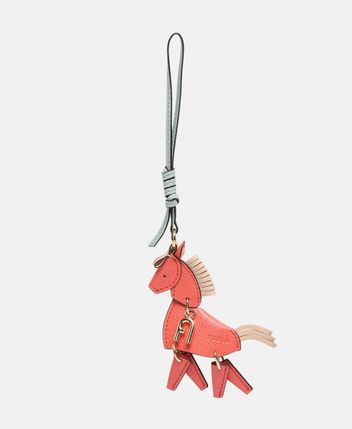 Leather bag charm