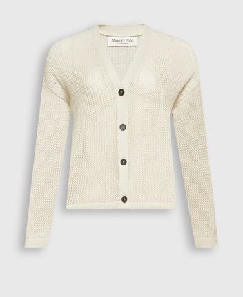 Linen-blend cardigan