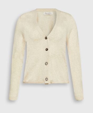 Linen-blend cardigan
