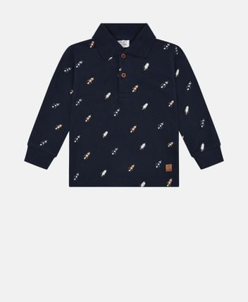 Long-sleeved polo shirt