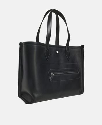Leather tote bag