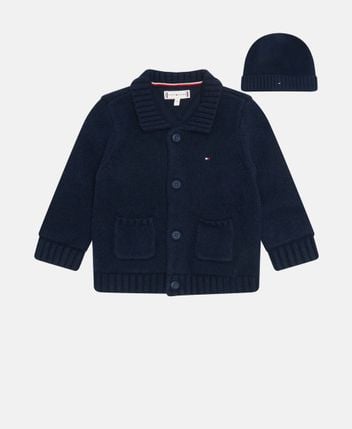 Cardigan with hat